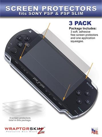 Sony PSP, PSP Slim ve PSP 3000 için TuneTattooz Ekran Koruyucu (3'lü Paket)