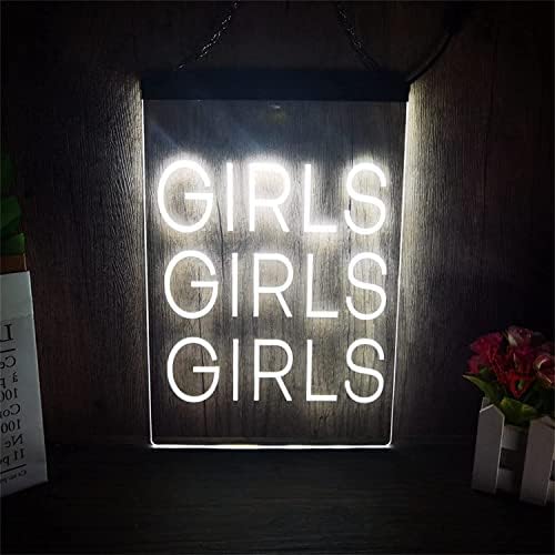 DVTEL özel kızlar LED Neon burcu, USB karartma 3D ekran Neon ışıkları kızlar için parti duvar dekorasyon gece ışıkları, 30x40cm