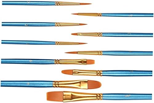 Operitacx 10 adet Set Dekorasyon Fırça Sanatçı Boya Fırçaları Naylon Fırça Çocuklar Manikür Seti Çocuklar Tuval Boyama Seti