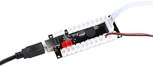 Hikig Sıfır Gecikme Arcade USB Encoder ve Kablolar (Terminal: 5pin - 4.8 mm - 2.8 mm) kiti Joystick ve Düğmeler MAME Ahududu