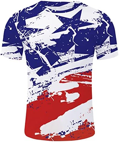 XXBR Vatansever T-Shirt Mens, Yaz Asker Kısa Kollu 4th Temmuz Amerikan Bayrağı Grafik Tee Üstleri Rahat Tişörtleri