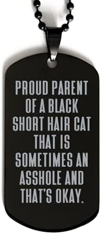 Motivasyonel Siyah Kısa Saçlı Kedi Hediyeleri, Siyah Kısa Saçlı Bir Kedinin Gururlu Ebeveyni, Kedi Severler için Güzel Tatil
