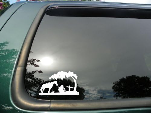 Kovboy Dua Ağacı Kalıp Kesim Hıristiyan Vinil Pencere Çıkartması / sticker Araba veya Kamyon için 3.5 8