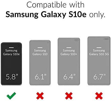 Crave S10e Kılıfı, Samsung Galaxy S10e için Güçlü Koruma Ağır Hizmet Tipi Koruma Serisi Kılıf-Siyah