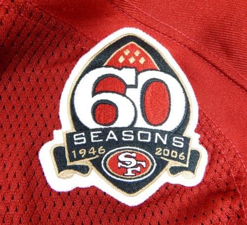 2006 San Francisco 49ers Cody Pickett 3 Oyunu Yayınlandı Kırmızı Forma 60 S Yama 44 6-İmzasız NFL Oyunu Kullanılmış Formalar