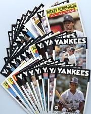 1986 Topps New York Yankees Komple Takım Seti Mattingly dahil 36 Kart