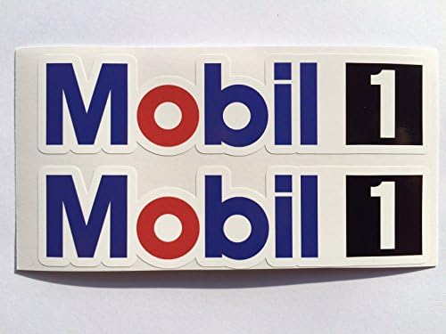 2 Mobil1 Exxon Yarış Kalıp Kesim Çıkartmaları (8) Mobil