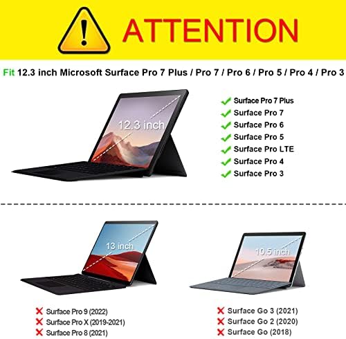 Fintie Kılıf için 12.3 İnç Microsoft Surface Pro 7 Artı, Yüzey Pro 7, Yüzey Pro 6, Pro 5, Pro 4, Pro 3-Portföy İş Kapak ile