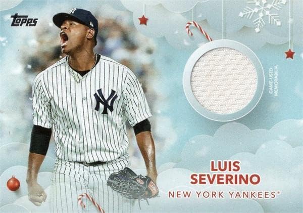 Luis Severino oyuncu yıpranmış jersey yama beyzbol kartı (New York Yankees) 2020 Topps Walmart WHRLS-MLB Oyun Kullanılmış