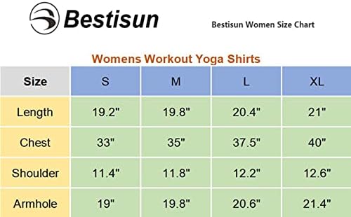 Bestisun Bayan Egzersiz Kırpma Üstleri Yoga Gömlek Egzersiz Tankı Üstleri Atletik Giyim Kadınlar için