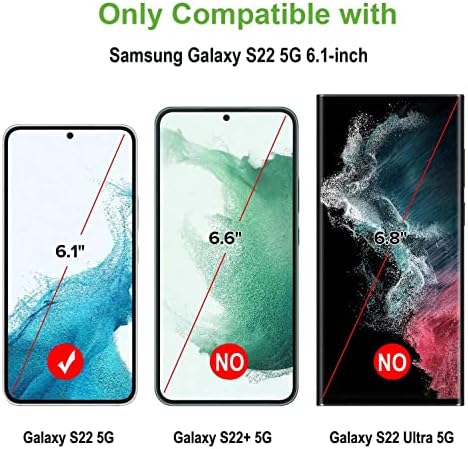 [2 Paket] Samsung Galaxy S22 için Gizlilik Ekran Koruyucu 5G 6.1 inç Temperli Cam, Anti-casus,Kabarcık Yok,9H Sertlik HD,