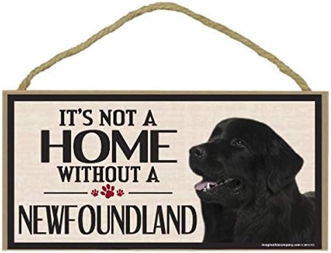 Newfoundland Köpek Irkları için Bu Ahşap Tabelayı Hayal Edin