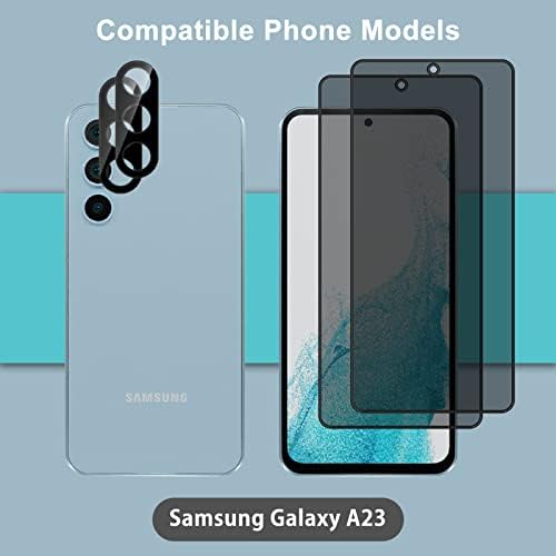 MiKoyi Gizlilik Ekran Koruyucu için Samsung Galaxy A54 5G [2 + 2 Paket] Anti-Casus Filmi Temperli Cam Ekran Koruyucu + Kamera