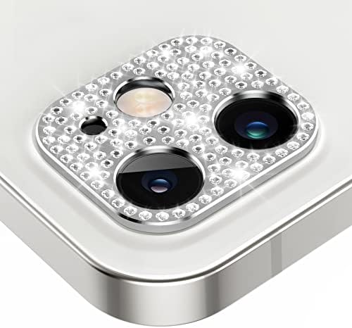 OTOFLY Bling Kamera Lens Koruyucu iPhone 12 ile Uyumlu Kadınlar Kızlar için Glitter Elmas Metal Lens Koruyucu Dekorasyon