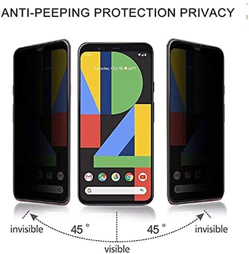 AİSELAN ekran koruyucu koruyucu Google Pixel 4 için - [2 Adet] [Vaka Dostu] [Parlama Önleyici] [Anti-Casus] ekran Koruyucu