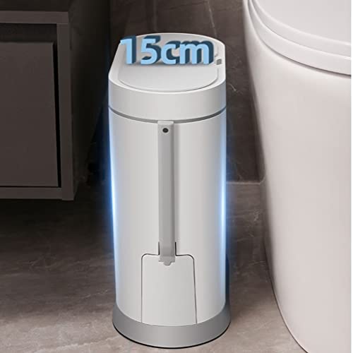 CXDTBH 8L Akıllı çöp tenekesi Ev İndüksiyon Su Geçirmez Tuvalet Kapağı Tuvalet Fırçası Entegre Kağıt Baske çöp kutusu (Renk: