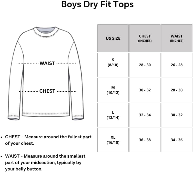 4 Paket: Gençlik Kuru Fit Nem Esneklik Aktif Atletik Performans Uzun Kollu T-Shirt Erkek ve Kız