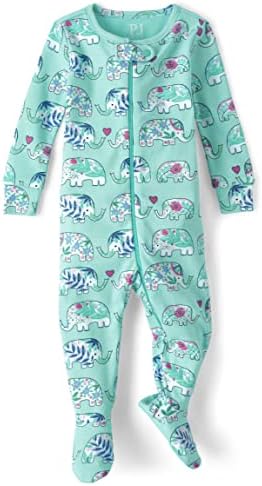 Çocuk Yeri Kız Bebek Uzun Kollu %100 Pamuk Fermuarlı Önü Tek Parça Ayaklı Pijama