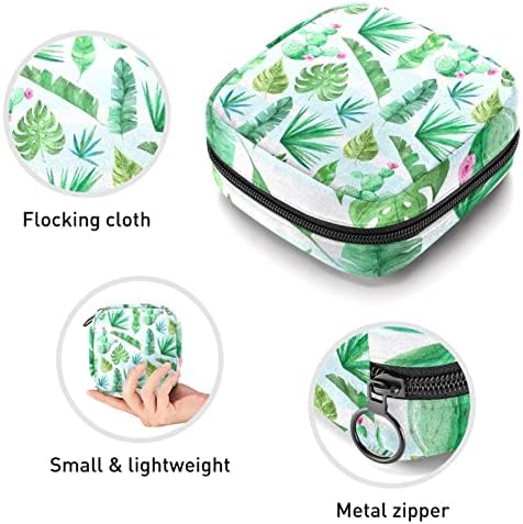 Saklama çantası için temizlik peçeteleri Pedleri, Taşınabilir Kadınlar Kızlar için Yıkanabilir Kullanımlık, Yaz Tropikal