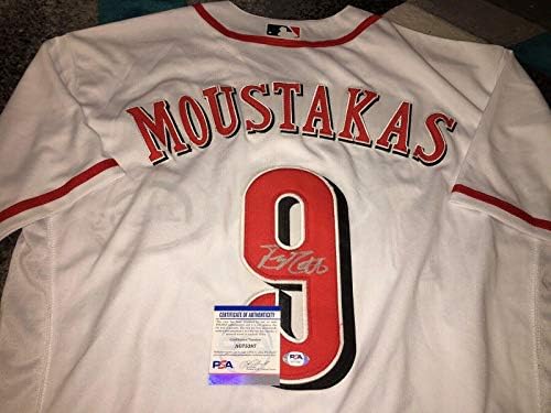 Mike Moustakas İmzalı Cincinnati Reds Forması Süperstar PSA / DNA İmzalı MLB Formaları