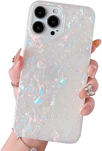 Hapitek iPhone 13 Pro Max Kılıf ile Uyumlu Kadınlar için Sevimli İnce Yumuşak Silikon Jel Esnek Telefon Kılıfı Girly Glitter