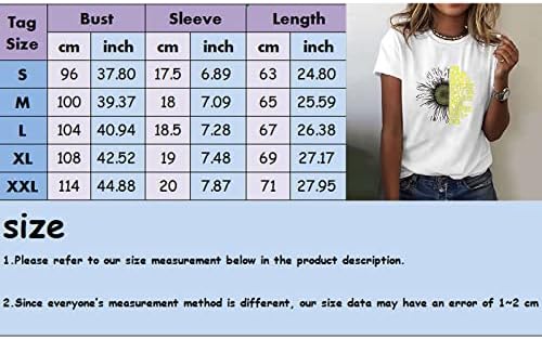 Crewneck Yaz Üstleri Grafik Baskılı Gömlek Egzersiz Bayan Üstleri Gevşek Fit Bluz Gömlek Kısa Kollu Klasik Üstleri