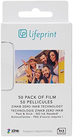 Lifeprint Artırılmış Gerçeklik Fotoğraf ve Video Yazıcısı için Lifeprint 20 paket film. 3x4. 5 Sıfır Mürekkep yapışkan destekli