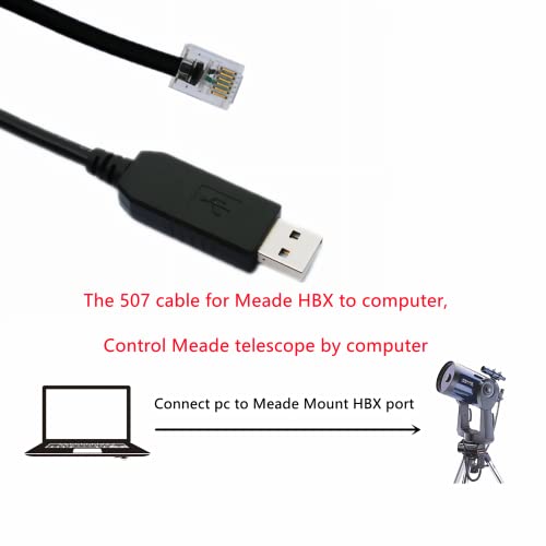 Jxeıt USB RS232 Seri 507 Kablo Meade LX200 GPS LX850 ACF Meade HBX Bilgisayar Kablosu 07507 Teleskop Kablosu Parçaları USB