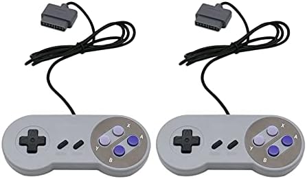 GRABOTE 2X Uzaktan Kumanda video oyunu Pad Uyar Nintendo SNES Sistemi Konsolu için Yedek Denetleyici 6FT SNS-005