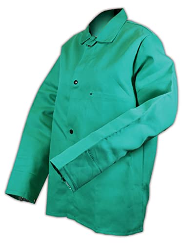 MAGİD SparkGuard Aleve Dayanıklı Pamuklu Standart Ağırlık Ceketi, 1 Ceket, 30 Uzunluk, Beden XL, Yeşil