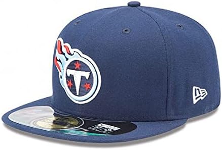 NFL Mens Tenessee Titans Sahada 5950 Donanma Oyun Şapkası Yeni Döneme Göre
