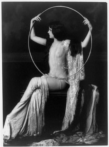 HistoricalFindings Fotoğraf: Virginia Biddle, yetersiz Giyimli, Göğüs, Çember, Ziegfeld Kızı, Alfred C Johnston