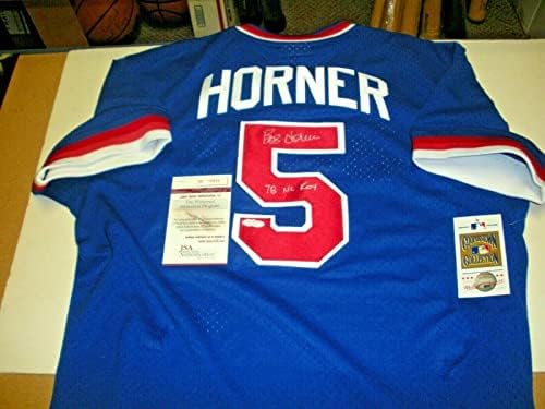 Bob Horner Atlanta Braves 78 Roy Son 1! Jsa / coa İmzalı Mitchell & Ness Forması - İmzalı MLB Formaları