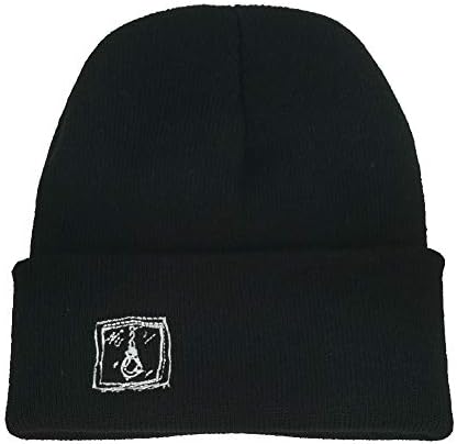 YUNXIBASECAP Nakış Mektup Kap Çok Rahat bere Erkekler Kadınlar için örme kışlık şapka Hip-Hop Skullies Kap Şapka Siyah