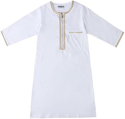 Aomesınc İslam Erkek Jubba Thobe, Suudi Arabistan İslam Giyim, Moda çocuğun Müslüman Uzun Kollu Çocuklar Elbise