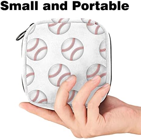 Beyzbol Beyaz Top Desen temizlik peçeteleri saklama çantası Regl Pad Çantası Taşınabilir regl kupası fermuarlı kese Genç