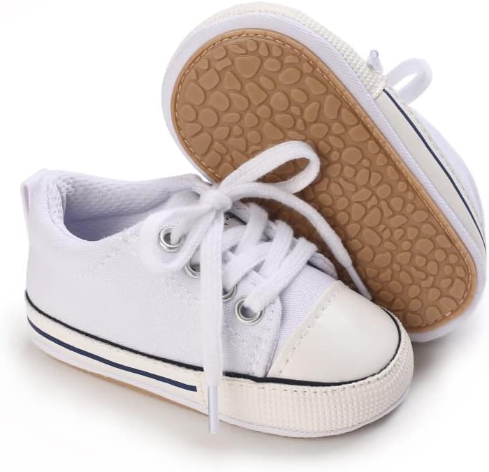 Methee Bebek Bebek Erkek Kız yürüyüş ayakkabısı, Yumuşak Taban Kaymaz İlk Yürüteç Ayakkabı Yenidoğan Beşik Ayakkabı, Vaftiz