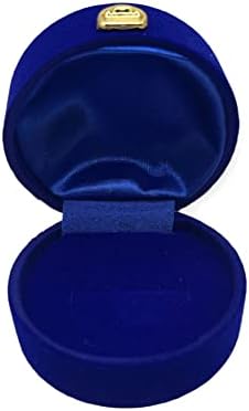 Antik stil kadife yüzük kutusu Vintage mücevher kutusu mavi hediye nişan düğün