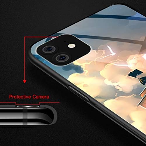 Telefon Kılıfı ile Uyumlu iPhone 11 Pro Max, Anime Tek Parça Bin Güneşli Desen Temperli Cam arka kapak Tasarım Telefon Kılıfları