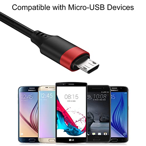 Kısa Mikro USB Kablosu, 7 inç 3 Paket Android Şarj Kablosu, Dayanıklı Senkronizasyon ve Hızlı Şarj Kablosu Samsung Galaxy