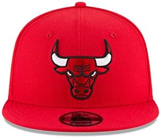 NBA Chicago Bulls erkek 9 Elli Takım Renk Temel Snapback Kap, Bir Boyut, Kırmızı