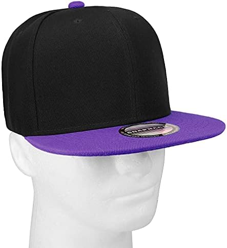 Klasik Snapback şapka kap Hip Hop tarzı düz fatura boş düz renk ayarlanabilir boyutu