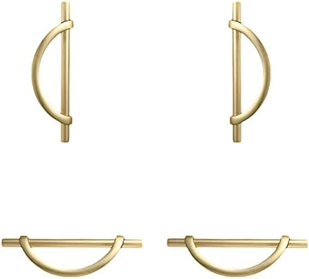 RR-RUOSHUİ Yarım Ay Çekmece Pulls Altın dolap kolları için Ideal Dolap Dresser Dolap Dolap Ev Mutfak Donanım Dekoratif 4