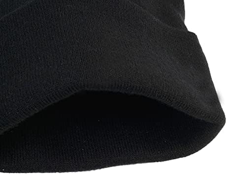 ÜST şapkalar erkek Kaliforniya Cumhuriyeti Ayı Uzun Manşet Bere, Siyah