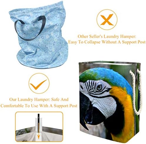 MAPOLO Çamaşır Sepeti Papağan Katlanabilir Keten çamaşır sepeti Kolları ile Ayrılabilir Parantez İyi Tutan Su Geçirmez Giysiler