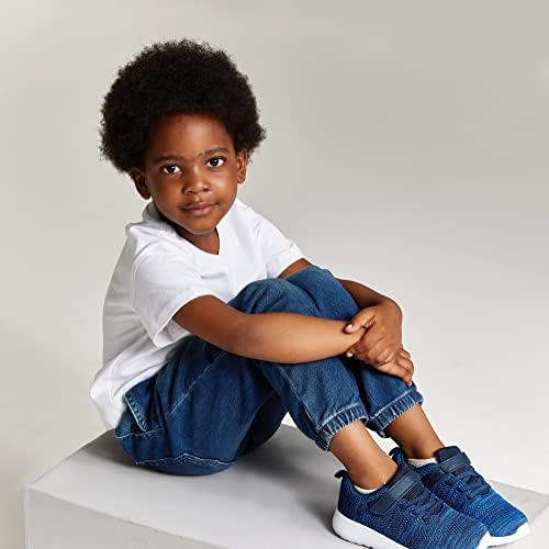 Weesstep Toddler / Küçük Çocuk Erkek Kız Hafif Nefes Ayarlanabilir Kayış Elastik Dantel Koşu Sneaker Ayakkabı