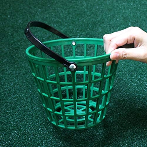caralin Taşınabilir Golf Topu Sepeti Yeşil Dayanıklı Naylon Golfball Konteyner Kolu Depolama Tutucu