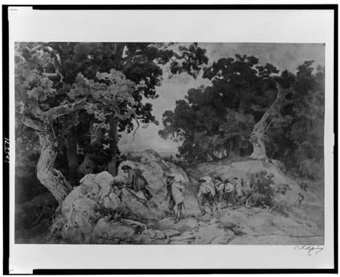 Fotoğraf: Orman Sahnesi,Kaçakçılar, Almanya, Kaçakçılık, 1850-1900, Carl Friedrich Lessing, 2