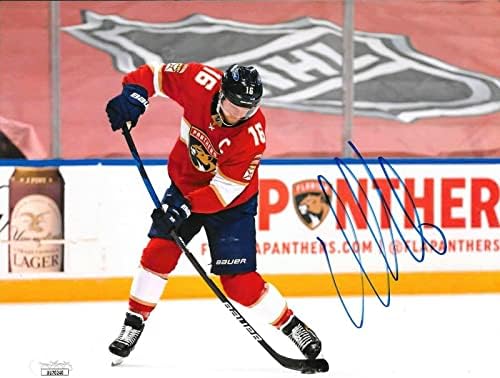 Aleksander Barkov imzalı Florida Panthers 8x10 fotoğraf imzalı 4 JSA İmzalı NHL Fotoğraf