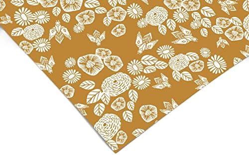 Altın Arılar Çiçek yapışkan kağıt / Raf Astarı / Çekmece Astarı Kabuğu ve Sopa Kağıt 1096 12in x 24in (2ft)